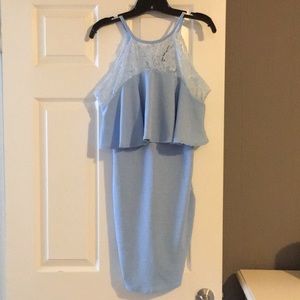Short light blue dress